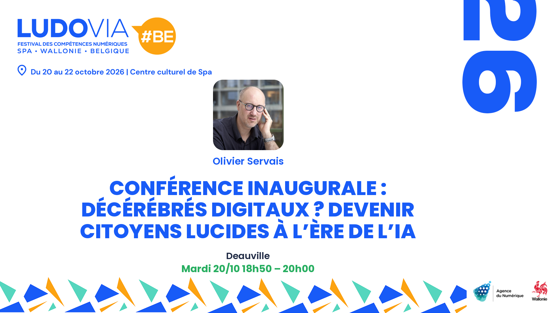Conférence inaugurale : Décérébrés digitaux ? Devenir citoyens lucides à l’ère de l’IA — Olivier Servais — Mardi 20/10 18h50 – 20h00