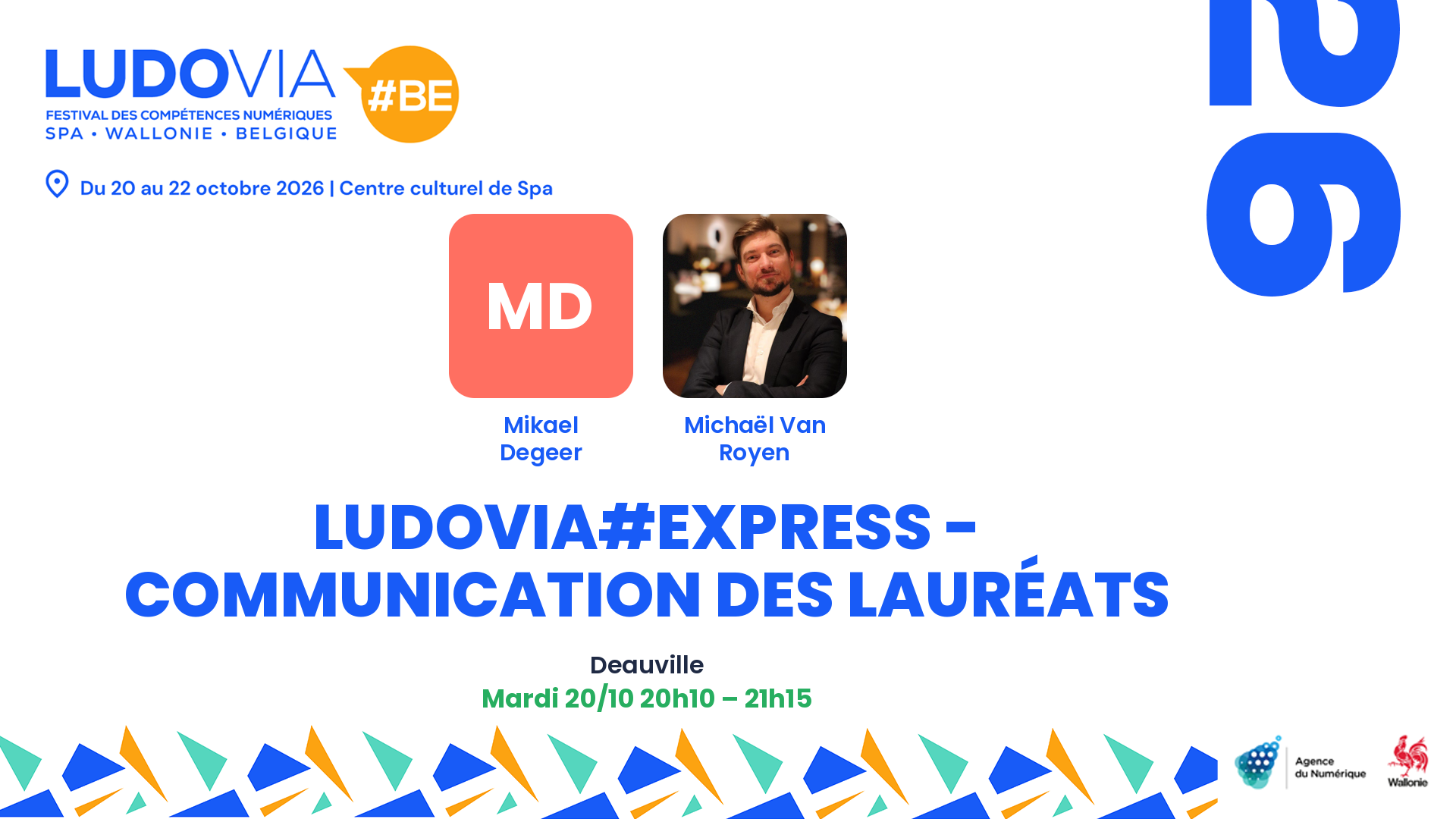 LUDOVIA#Express - Communication des lauréats — Mikael Degeer, Michaël Van Royen — Mardi 20/10 20h10 – 21h15