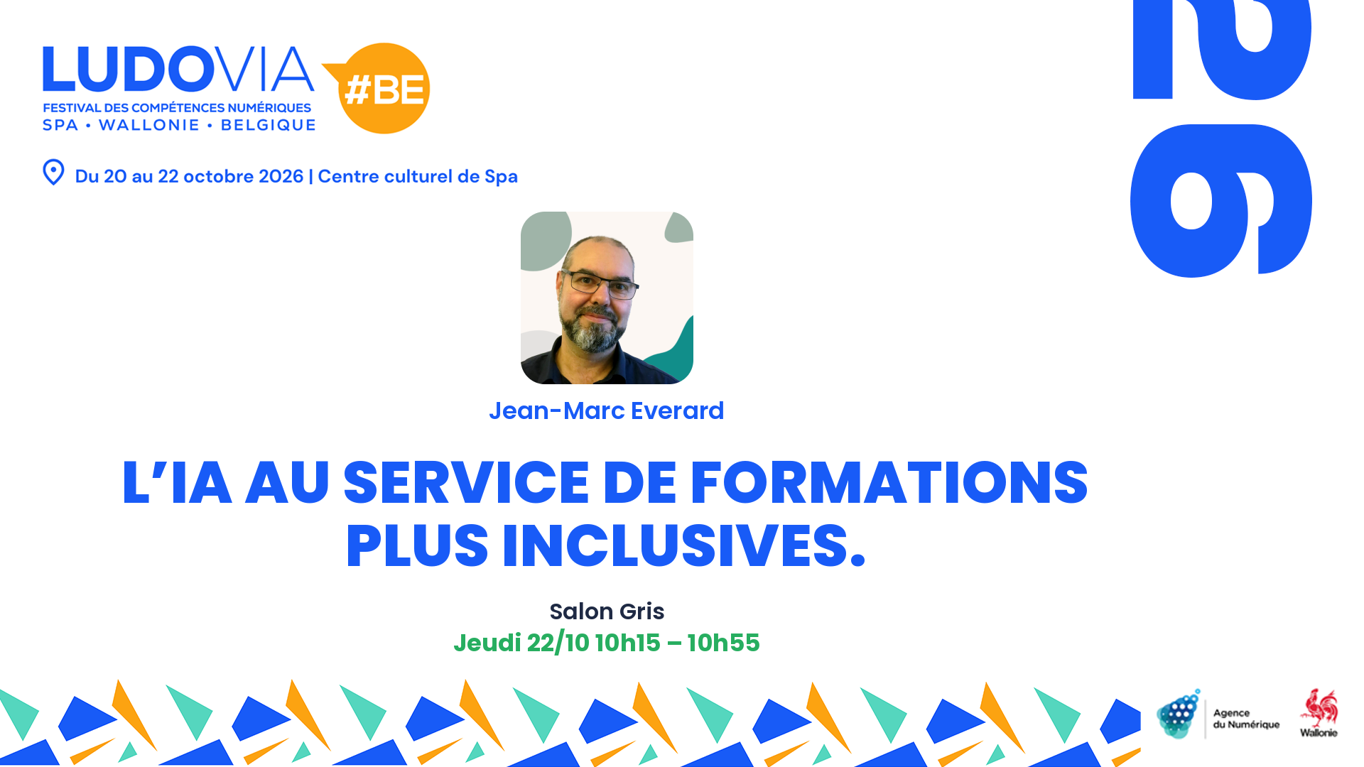 L’IA au service de formations plus inclusives. — Jean-Marc Everard — Jeudi 22/10 10h15 – 10h55