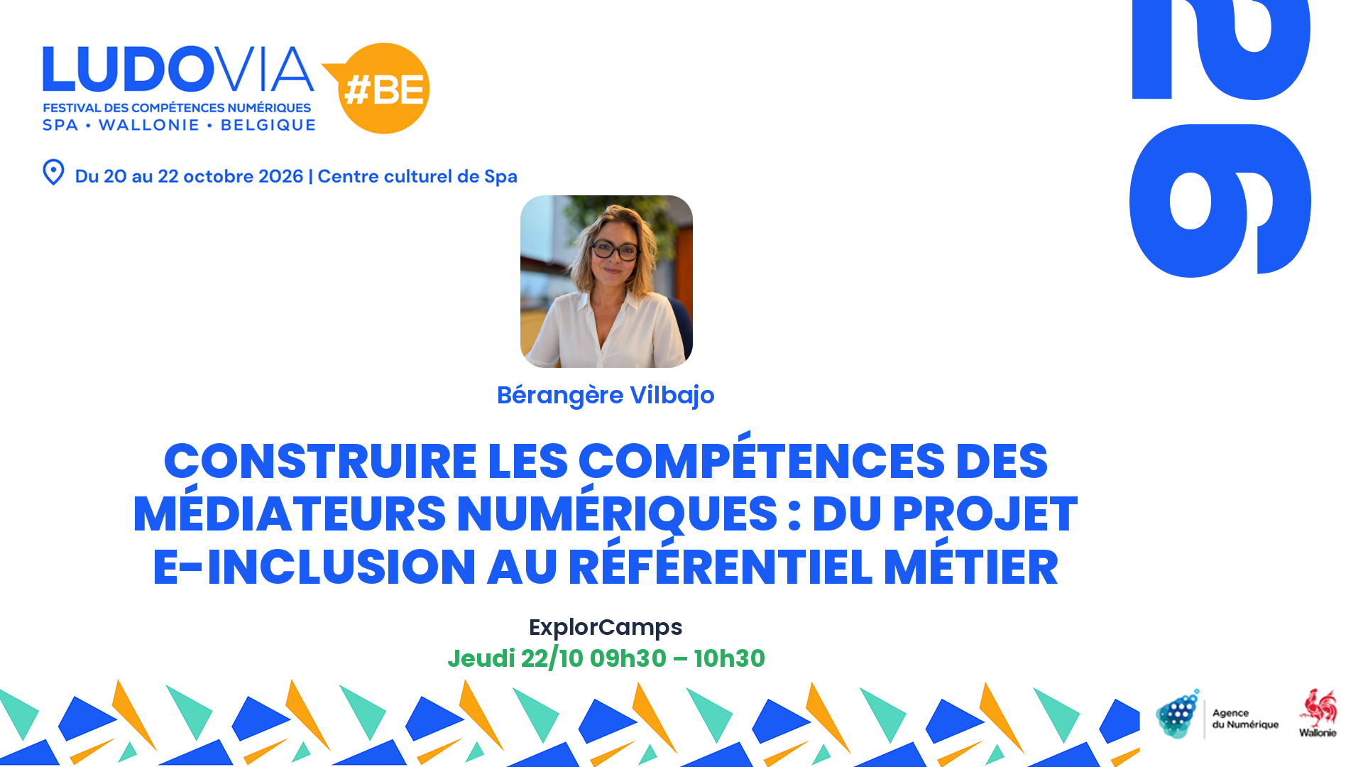 Construire les compétences des médiateurs numériques : du projet e-inclusion au référentiel métier — Bérangère Vilbajo — Jeudi 22/10 09h30 – 10h30
