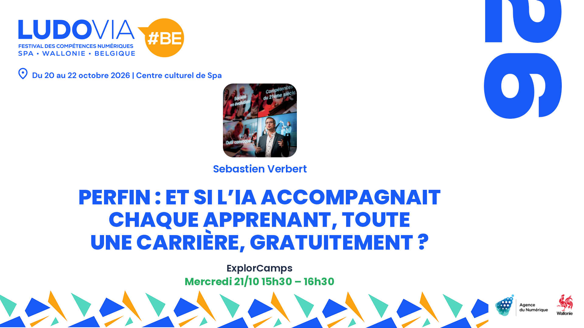 PERFIN : et si l’IA accompagnait chaque apprenant, toute une carrière, gratuitement ? — Sebastien Verbert — Mercredi 21/10 15h30 – 16h30