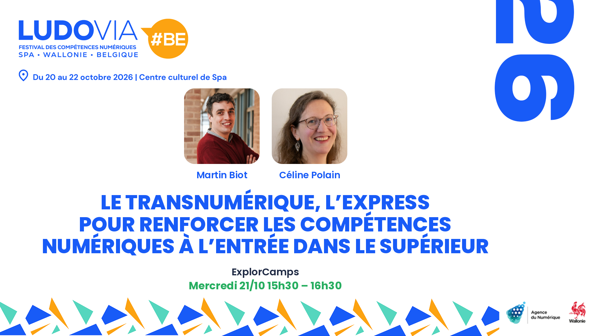 Le Transnumérique, l’express pour renforcer les compétences numériques à l’entrée dans le supérieur — Martin Biot, Céline Polain — Mercredi 21/10 15h30 – 16h30
