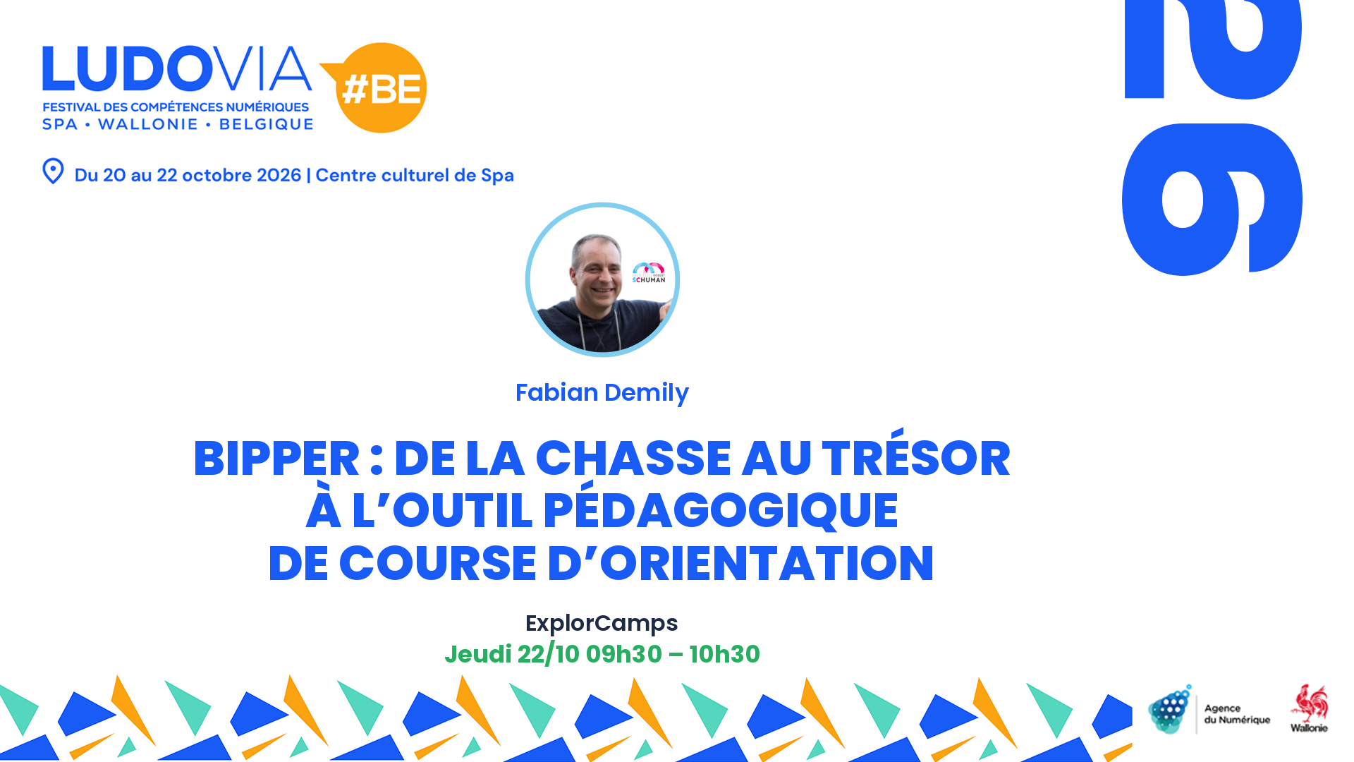 Bipper : de la chasse au trésor à l’outil pédagogique de course d’orientation — Fabian Demily — Jeudi 22/10 09h30 – 10h30