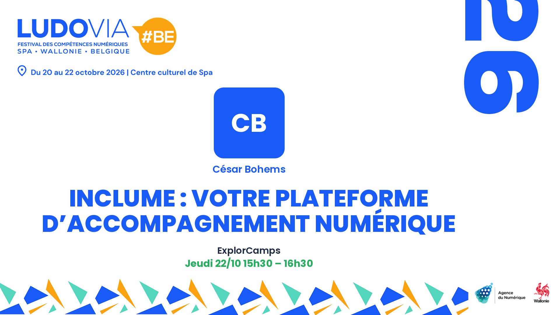 Inclume : votre plateforme d’accompagnement numérique — César Bohems — Jeudi 22/10 15h30 – 16h30