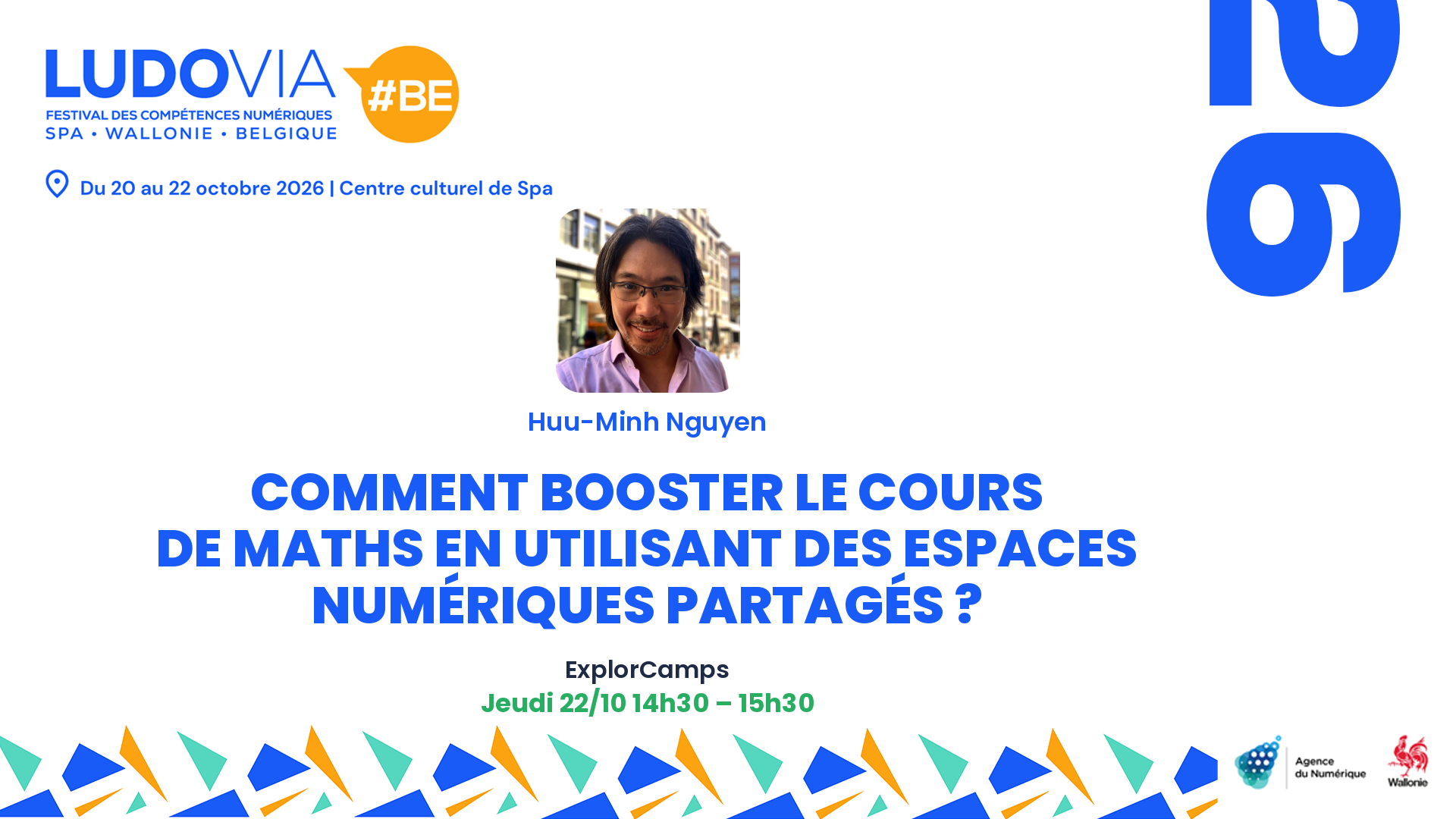 Comment booster le cours de maths en utilisant des espaces numériques partagés ? — Huu-Minh Nguyen — Jeudi 22/10 14h30 – 15h30