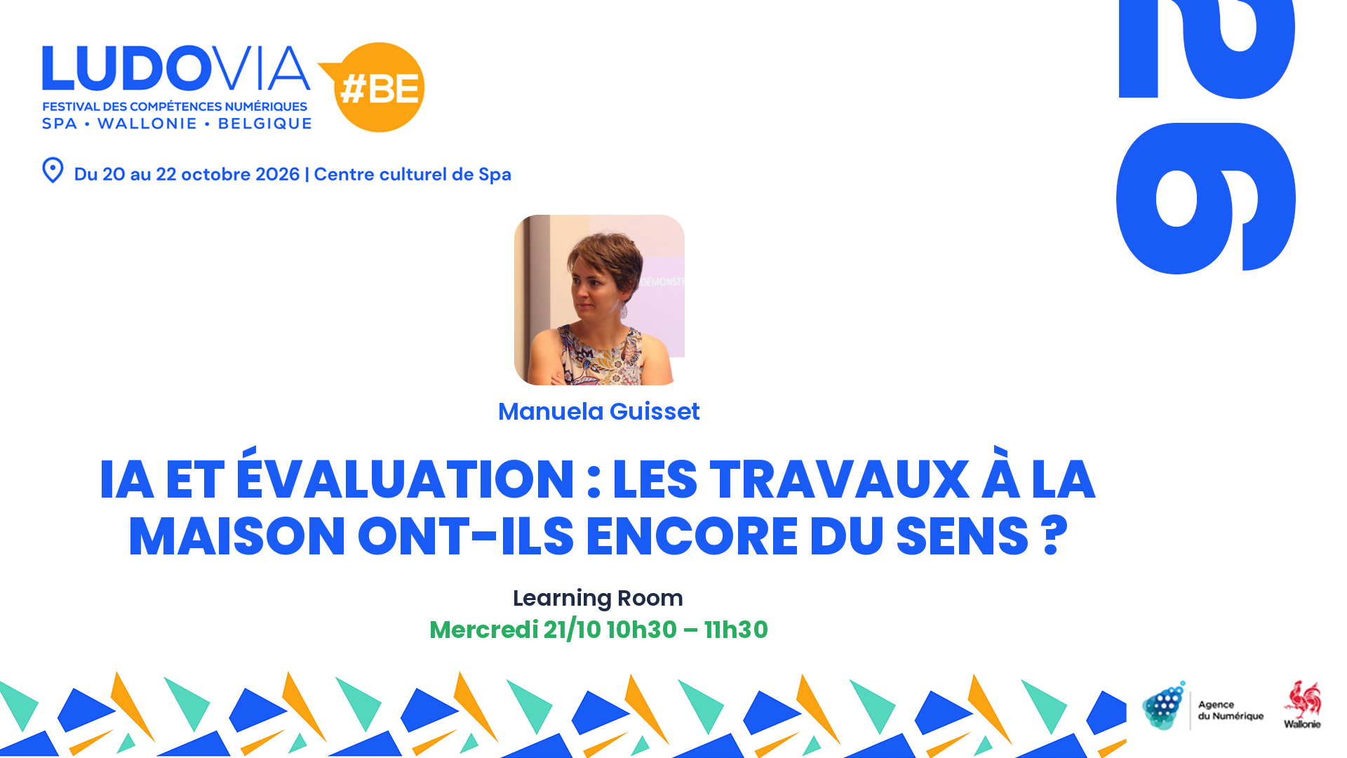IA et évaluation : les travaux à la maison ont-ils encore du sens ? — Manuela Guisset — Mercredi 21/10 10h30 – 11h30