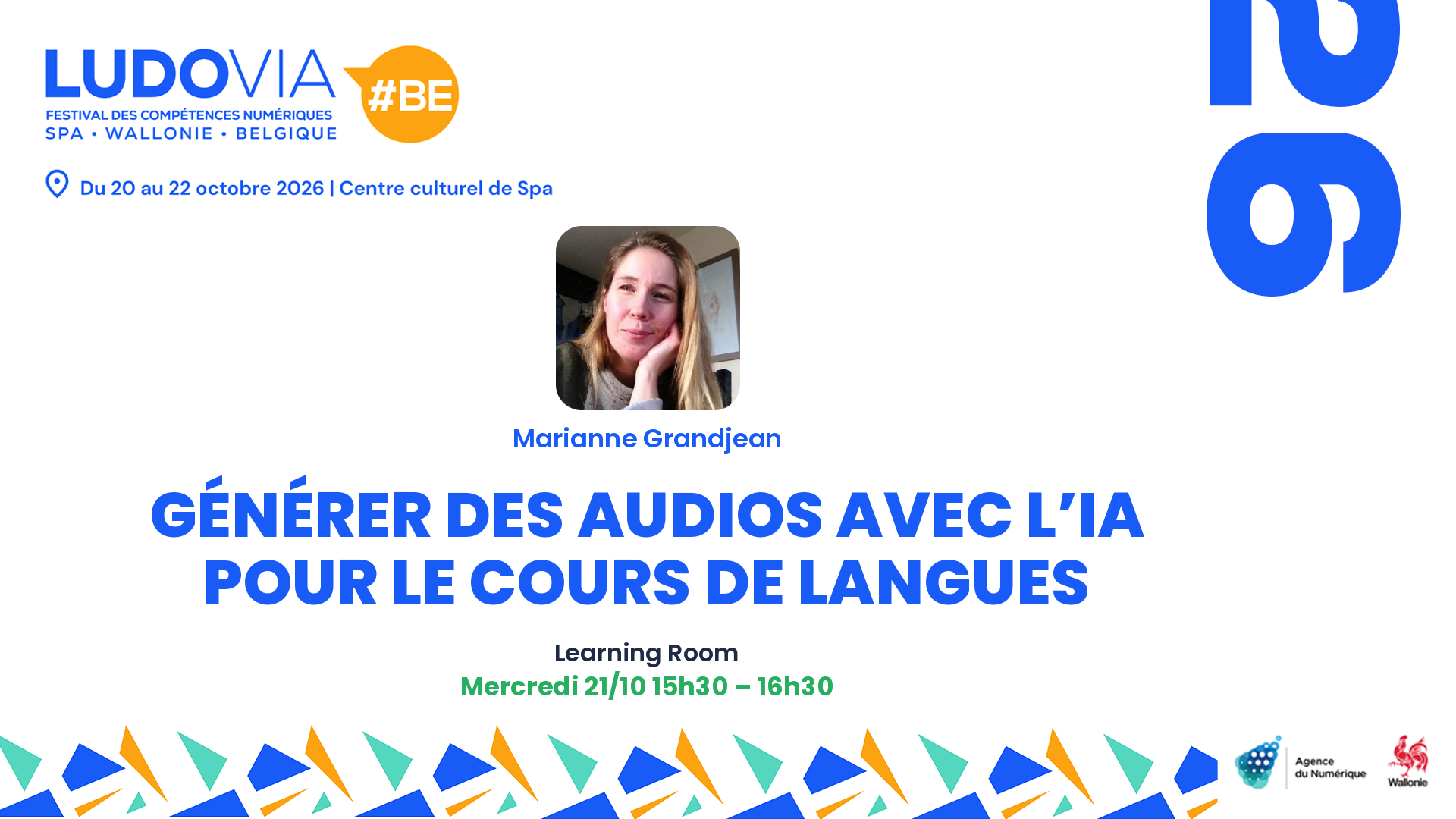 Générer des audios avec l’IA pour le cours de langues — Marianne Grandjean — Mercredi 21/10 15h30 – 16h30