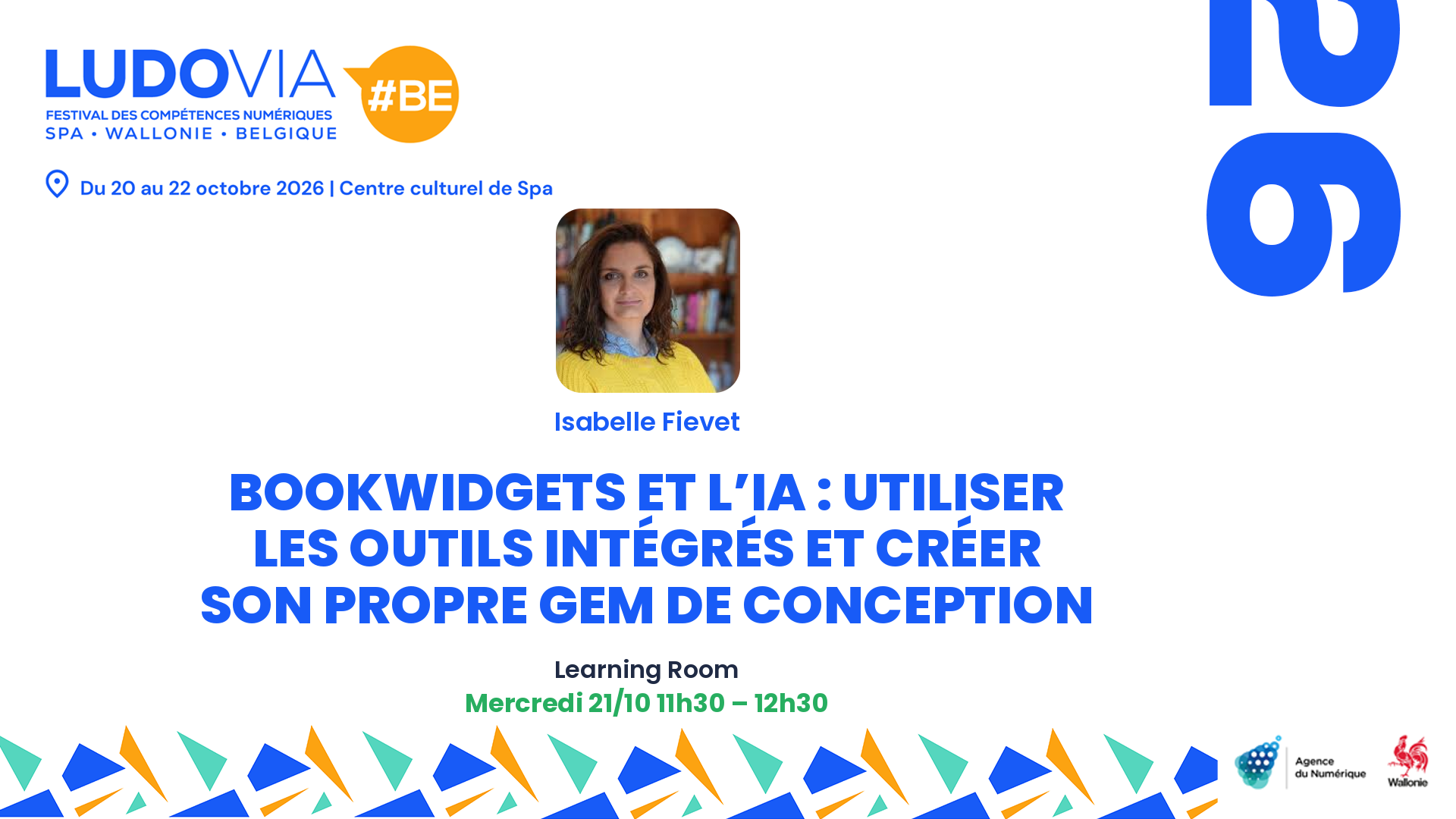 BookWidgets et l’IA : utiliser les outils intégrés et créer son propre Gem de conception — Isabelle Fievet — Mercredi 21/10 11h30 – 12h30