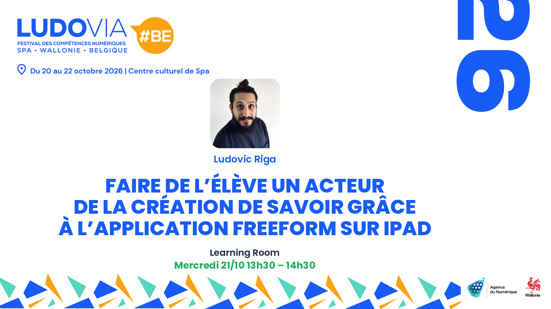 Faire de l’élève un acteur de la création de savoir grâce à l’application Freeform sur iPad — Ludovic Riga — Mercredi 21/10 13h30 – 14h30