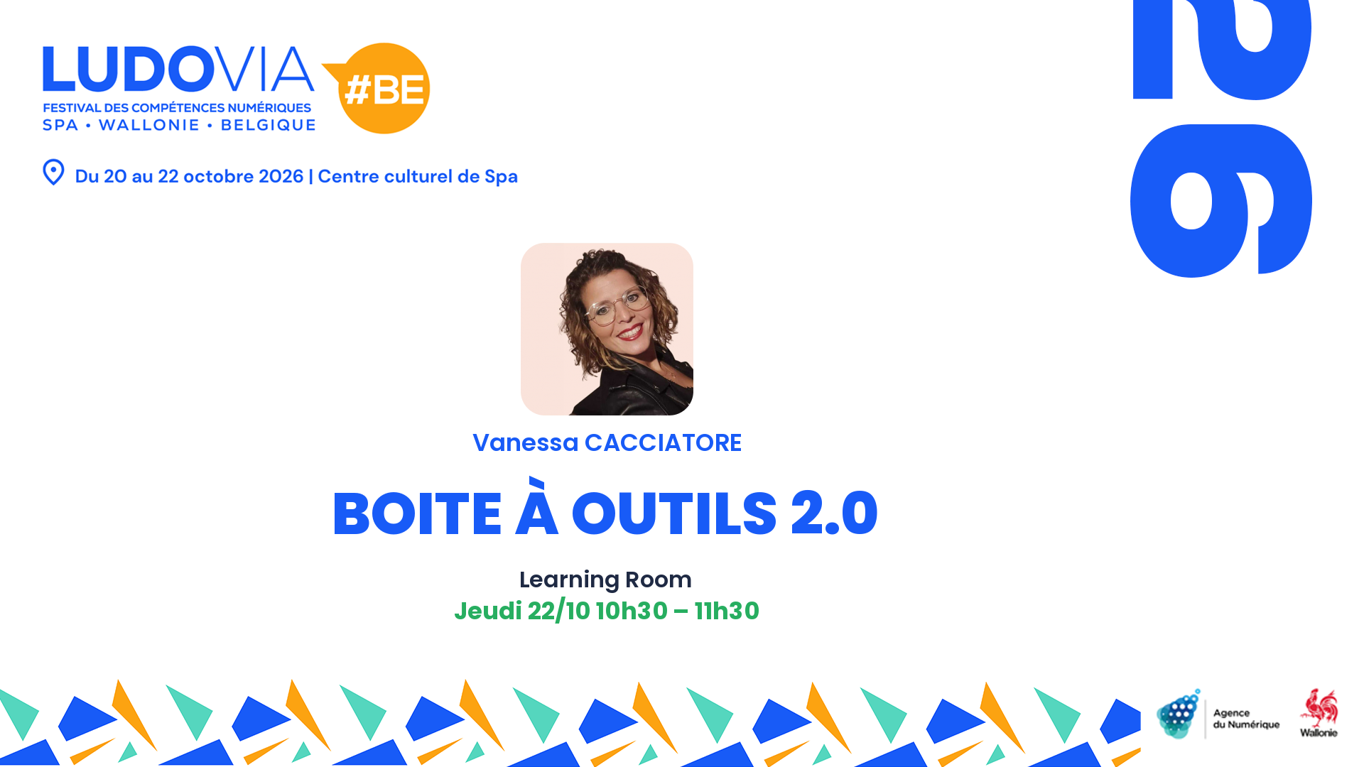 Boite à outils 2.0 — Vanessa CACCIATORE — Jeudi 22/10 10h30 – 11h30