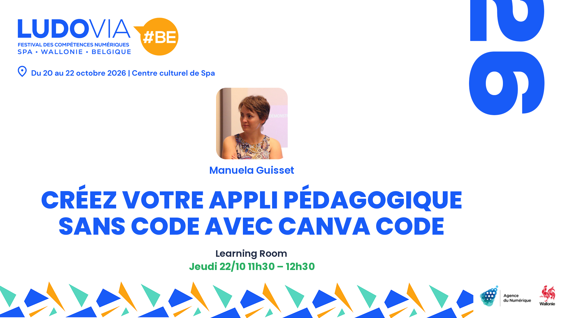 Créez votre appli pédagogique sans code avec Canva Code — Manuela Guisset — Jeudi 22/10 11h30 – 12h30