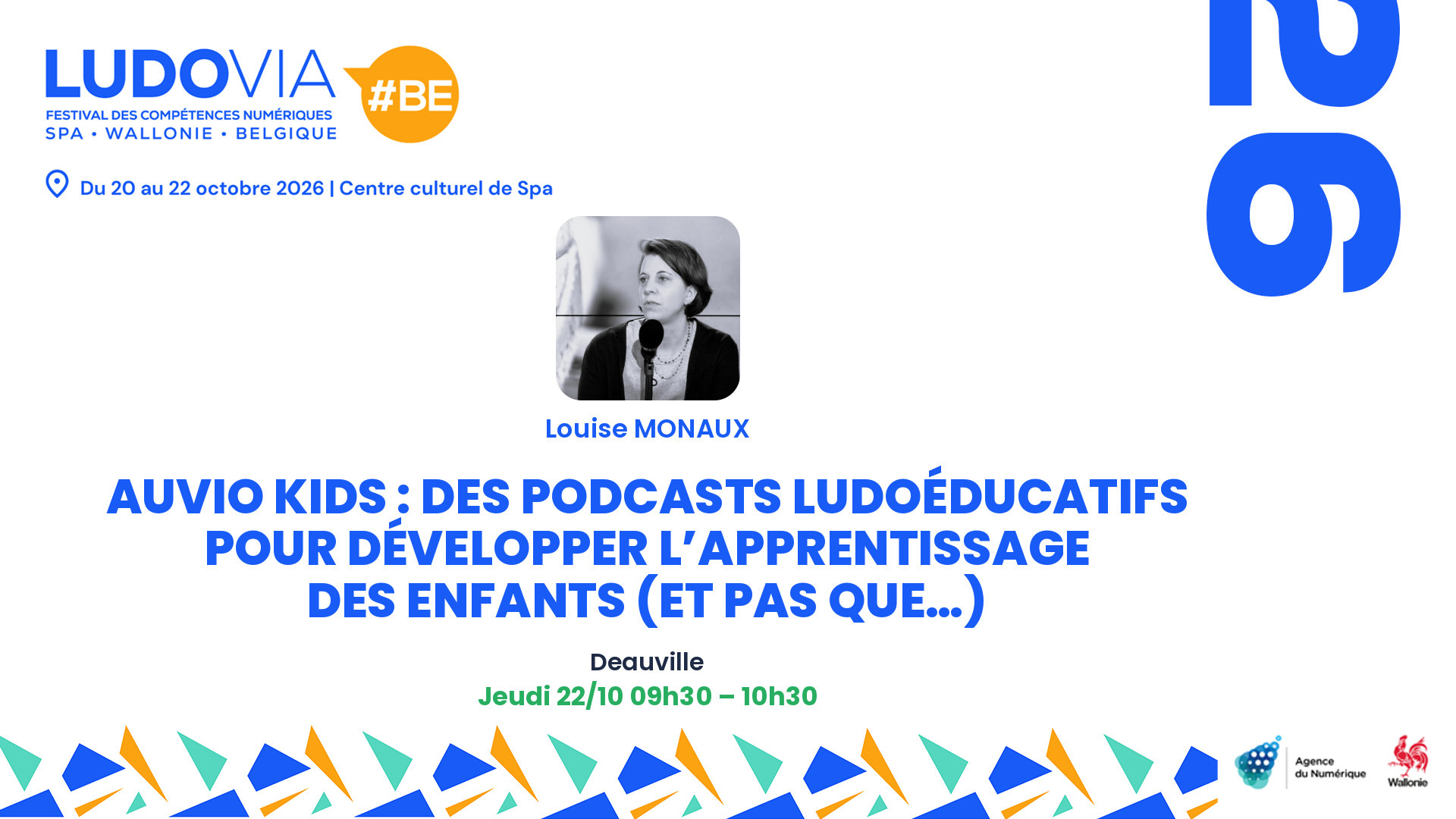 Auvio Kids : des podcasts ludoéducatifs pour développer l’apprentissage des enfants (et pas que…) — Louise MONAUX — Jeudi 22/10 09h30 – 10h30