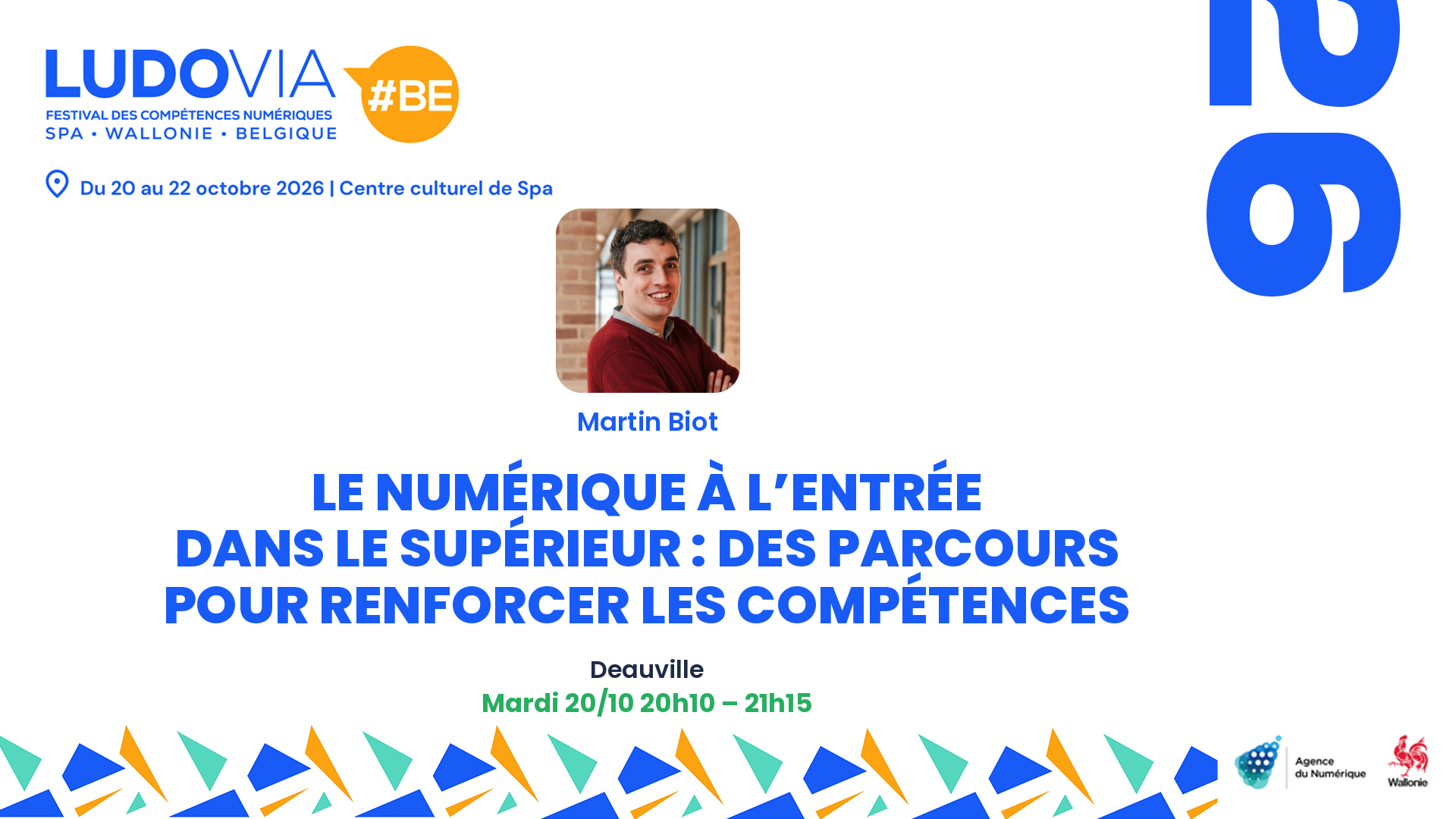 Le numérique à l’entrée dans le supérieur : des parcours pour renforcer les compétences — Martin Biot — Mardi 20/10 20h10 – 21h15