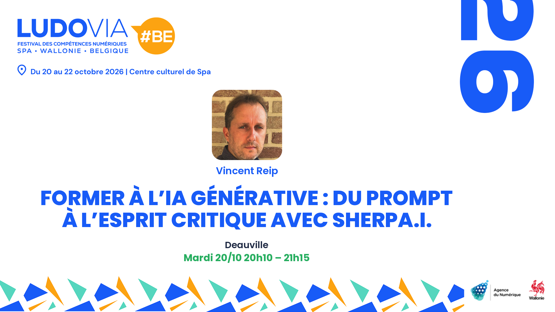Former à l’IA générative : du prompt à l’esprit critique avec SherpA.I. — Vincent Reip — Mardi 20/10 20h10 – 21h15