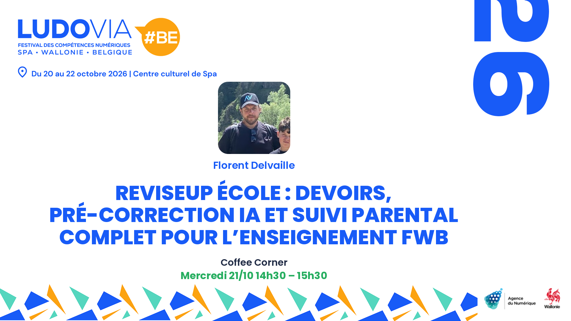 ReviseUp École : devoirs, pré-correction IA et suivi parental complet pour l’enseignement FWB — Florent Delvaille — Mercredi 21/10 14h30 – 15h30