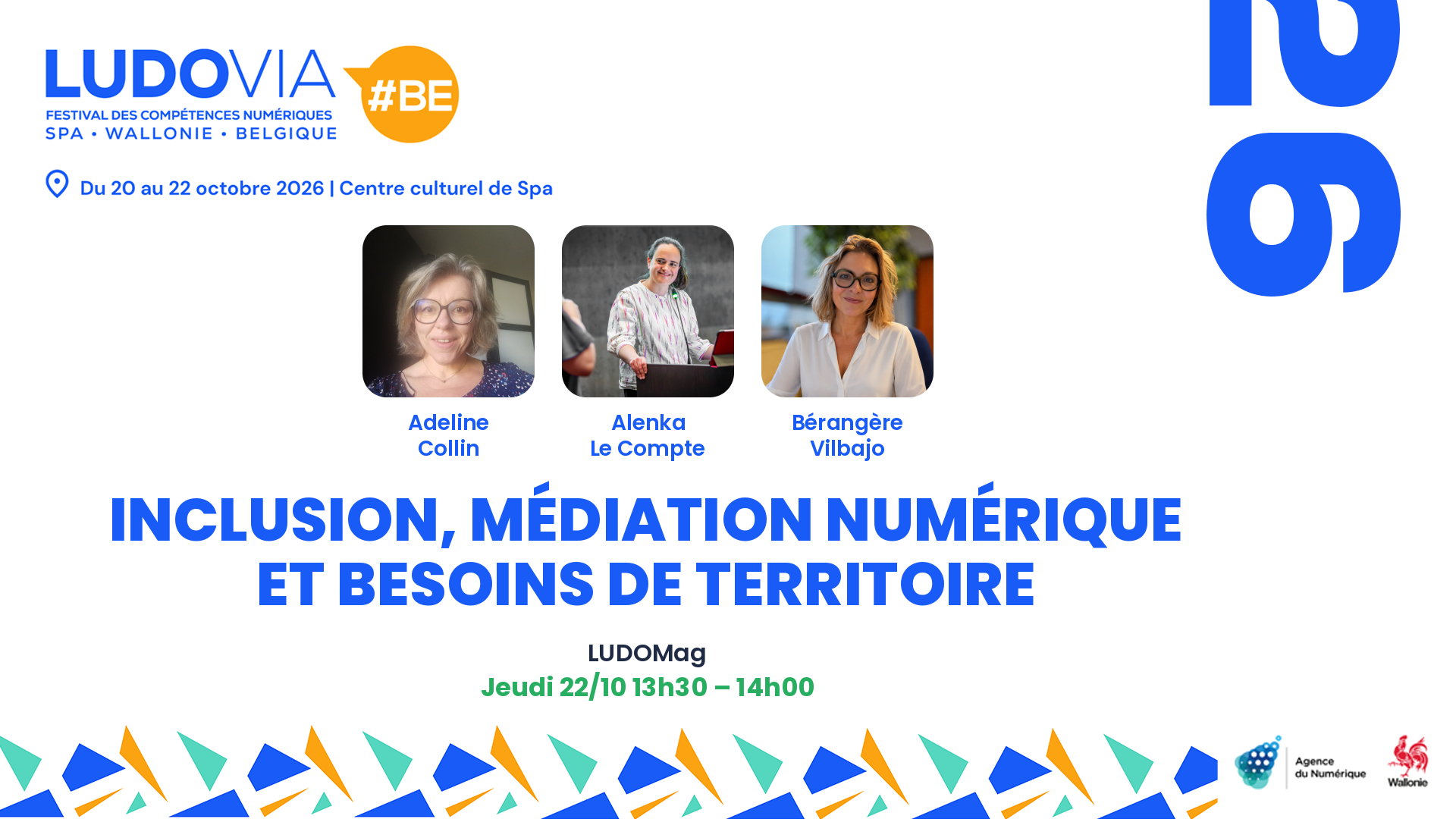 Inclusion, médiation numérique et besoins de territoire — Adeline Collin, Alenka Le Compte, Bérangère Vilbajo — Jeudi 22/10 13h30 – 14h00